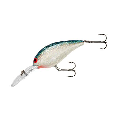 Norman Deep Little N Crankbait Bass - color: White/Green Fleck