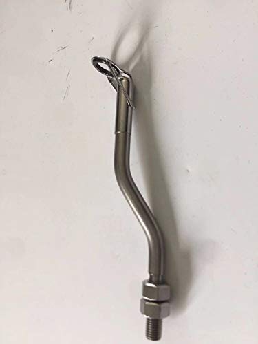 1PK Heavy Duty OD8mm Silver Stainless Steel Bowfishing Line Guide Rod with Ceramic Eyelet, Fast Action, Spinning Fishing Rod Holder for Large, Hard-Fighting Fish