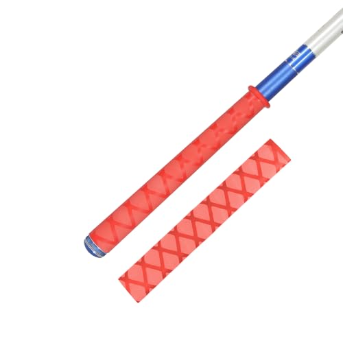 Fishing Rod Handle Grip Pole Wrap X-Tube Heat Shrink Tubing Non-Slip Insulated Abrasion Sleeve-Length:39" Diameter:19/32" (Red) - color: Red, size: Diamter:15mm"(19/32 inch)