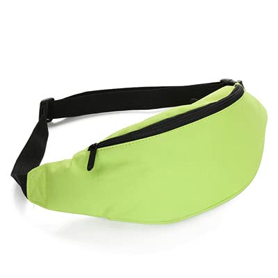 Crossbody Fanny Pack for Men&Women,Large Waist Bag & Hip Bum Bag with Adjustable Strap for Outdoors Workout Traveling Casual Running Hiking Cycling - color: Nylon green