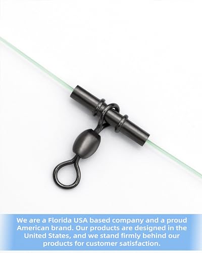 BLUEWING 3-Way Fishing Swivels 73,84,88,309 lbs T-Turn Swivel Sleeve with Rolling Barrel for Rigs for Freshwater and Saltwater - size: XS (73lbs) 50pcs