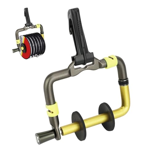 KOMCLUB Fly Fishing Tippet Head Gate Dry Fly Fishing Holder Spool Gear for Fly Line Leader Organizer Attach to Fishing Vest - color: Gold