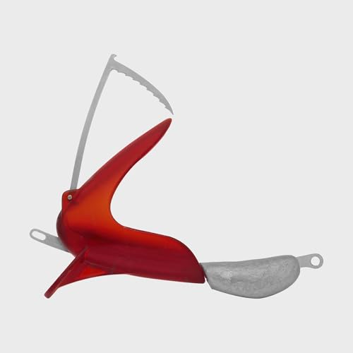 Dead Bait Trolling Lure (Bare) – Premium Fishing Rig for Kayaks, Boats & Jet Skis – Realistic Swimming Action – Ideal for Pelagic Species - color: Transparent Red, size: X-Large