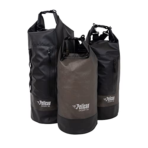 Pelican ExoDry 10L Small Drybag - Waterproof - Shoulder Strap - Thick & Lightweight - Roll Top Dry Compression - Keeps Gear Dry for Kayaking, Beach, Rafting and Fishing - Black - size: 10L