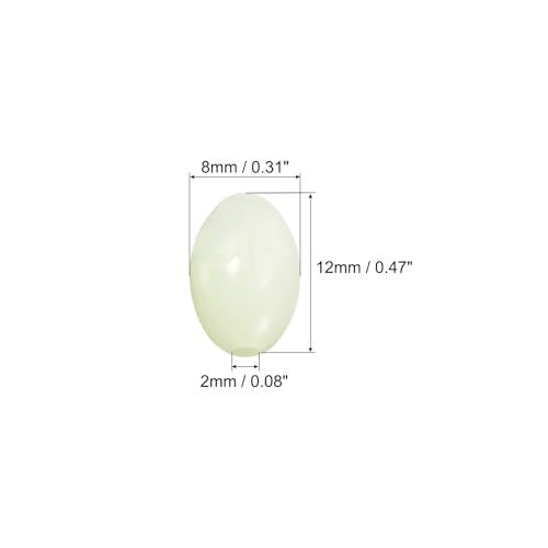PATIKIL Glow Fishing Beads Soft Plastic Oval Rubber Luminous Fishing Bait Eggs Rig Bead Tackle Lures Accessories with Storage Box - color: White, size: 12x8mm