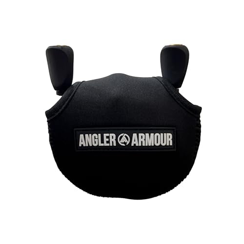 Angler Armour Baitcast Reel Cover | Baitcaster Sleeve | Fishing Reel Pouch | Low Profile Baitcasting Reel Protector | Neoprene Reel Case | 50 100 200 Series Baitcast Covers - color: Black