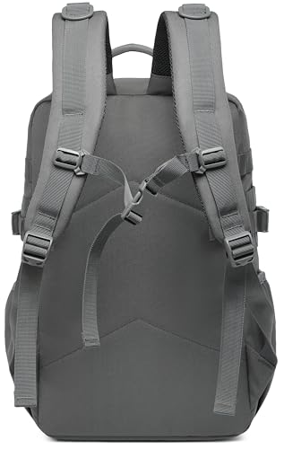 Wotony Military Tactical Backpack for Men Waterproof Daypack 3 Day Assault Pack Molle Bag with Water Bottle Holder - color: Grey, size: 30L