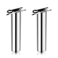Fishing Rod Holder 2 Pack, 316 Stainless Steel 15/30/90 Degree Rod Holders for Fishing Boat, Flush Mount with Cap, Heavy Duty