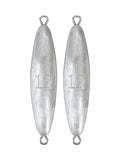 BLUEWING Torpedo Sinker Through Wire Fishing Weight Saltwater Bullet Lead Double Ringed 2oz-48oz - style: #07 12 Ounce, 2 Pack