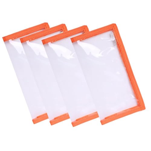 Raprance Fishing Lure Wraps 4 Packs Clear PVC Bait Hook Covers Keeps Fishing Safe Easily See Lures（Orange,L） - size: Large