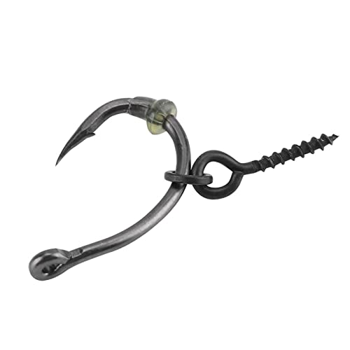 30 Pcs Carp Fishing Ronnie Rig Hook Bait Stoppers and Screws Terminal Tackle Set for Easy Bait Connection Carp Fishing Accessories Equipment Kit