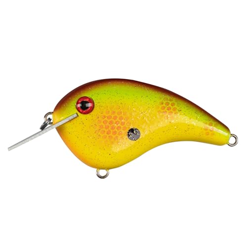 Strike King Chick Magnet Jr. Crankbait Fishing Lure, 1/4 oz, Dives 4-6 Feet, Premium Hooks - color: Tip's Special