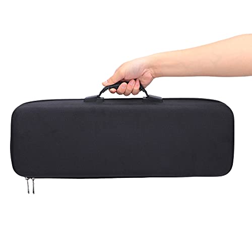 Fishing Rod Case EVA Hard Shell Shockproof Durable Large Capacity Storage Bag Organizer for Fishing Rods and Tackle Gear Black 54cm
