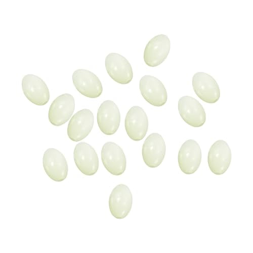 PATIKIL Glow Fishing Beads Soft Plastic Oval Rubber Luminous Fishing Bait Eggs Rig Bead Tackle Lures Accessories with Storage Box - color: White, size: 12x8mm