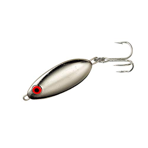 Bomber Lures Slab Spoon Spinner Bait Fishing Lure - color: Plain Metachrome, size: 1 1/4 oz