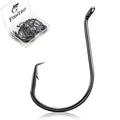 FishTrip Octopus Circle Hooks Saltwater - 50/100pcs Fishing Catfish Hook,Offset Fish Hooks for Rigs Size 6 4 2 1 1/0 2/0 3/0 4/0 5/0 6/0 7/0 8/0 9/0 10/0 - size: 3/0_50pcs