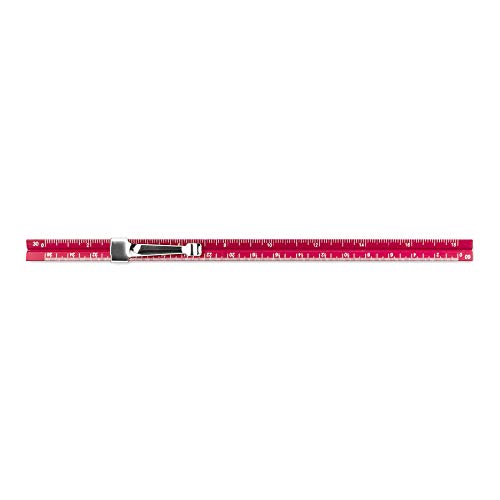 Alumicolor Aluminum Engineer Pocket Scale With Clip, 6IN, Red - color: Red, size: 6 Inch, style: Engineer With Clip