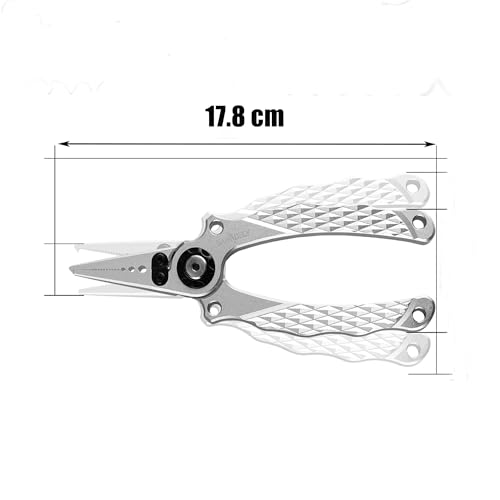 7" Fishing Pliers, Aluminum Fishing Pliers, Fishing Pliers Saltwater, Hook Remover, Split Ring Pliers, Line Cutter, Fishing Tool, Fishing Gifts, Saltwater Fishing Gear