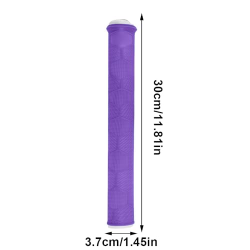 Fishing Rod Handle Cover, Silicone Fishing Pole Tube Sleeve with Non-Slip Design for 13mm-37mm Handle - color: Purple