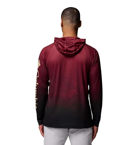 Columbia Men's Collegiate Super Terminal Tackle Hoodie - color: Fsu - Cabernet/Black, size: Small