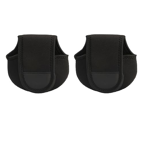Leadigol 2Pcs Fishing Reel Bag,Portable Baitcasting Reel Cover Case Reel Protective Pouch for Fishing Equipment