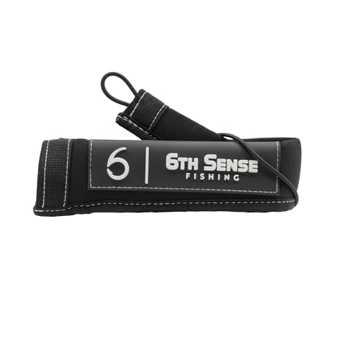6th Sense ProSix Rod Sleeve – Hook-Resistant Neoprene Covers for Superior Durability - Color-Coded Rod Storage or Organization - Floating Material (Baitcasting, Black) - color: Black, style: Baitcasting