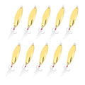 PATIKIL Fishing Spoons, Fishing Lures Casting Spoon Treble Hooks Jigs Hard Metal Spinner Baits for Freshwater Saltwater Salmon - color: Gold Tone, size: 4/5 oz