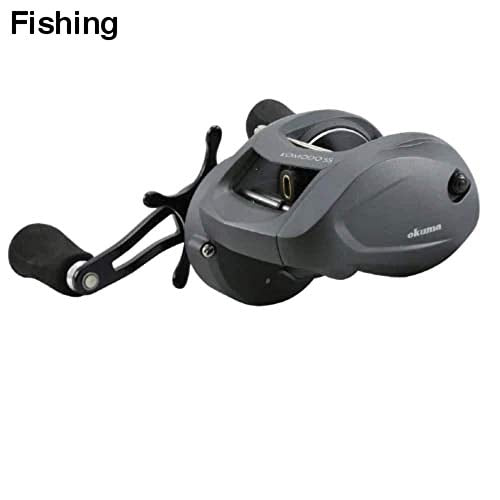 Okuma Komodo SS Large Capacity Aluminum Frame Stainless Steel Gears Low Profile Baitcaster - size: KDS-471: 7.1:1, 220YDS-20lb, style: Paddle Handle - Right Hand