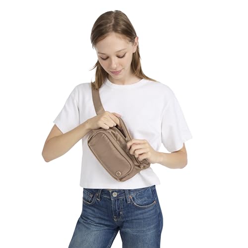 HUGGIES Unisex-Adult Diaper Waistpack Crossbody Bag - color: Brown Ochre