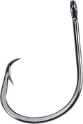 Dr.Fish 50 Pack in-line Circle Hooks, Straight Shank Octopus Hooks, Freshwater & Saltwater Fishing Catfish Tuna Bass Striper - size: #9/0-50 Pack