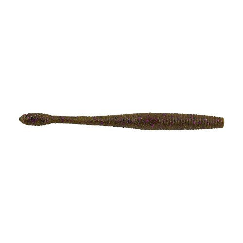 Berkley Berkley PowerBait MaxScent Hit Worm - color: Green Pumpkin Purple Fleck