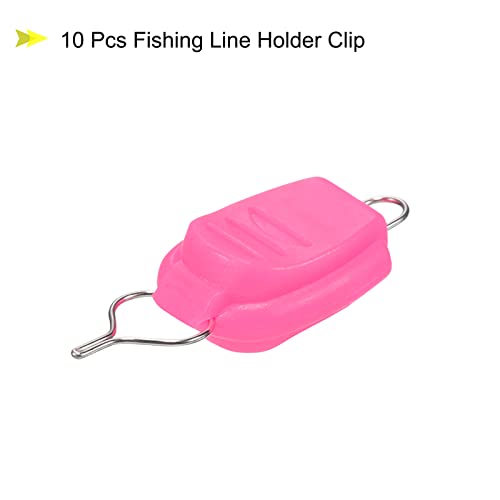 PATIKIL Fishing Line Holders, Baitcasting Reel Fishing Line Holder Clip Buckle Stopper Line Keeper Accessories - color: Pink