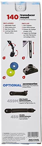 Scotty #140 Kayak/SUP Transducer Mounting Arm, Slip Disks Included, Fits All Scotty Post Mounts,Black | Fits All Scotty Post Mounts, Black