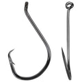 AMYSPORTS Bass Saltwater Offset Circle Hooks Wide Gap | Live Bait Fishing Hooks Catfish Freshwater Carbon Steel Fishing Hook Sharp Barbed - size: Size 2/0 50pcs