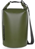 MARCHWAY Floating Waterproof Dry Bag Backpack 5L/10L/20L/30L/40L, Roll Top Sack Keeps Gear Dry for Kayaking, Rafting, Boating, Swimming, Camping, Hiking, Beach, Fishing - color: Army Green, size: 10L