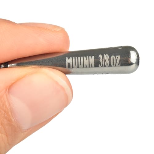 Tungsten Free Rig Weights,10Pcs Drop Shot Rig Weights Tungsten Fishing Sinkers, More Compact Than Lead Weights, Tie on Connect - size: 3/8oz - 10 Pack, style: Plain