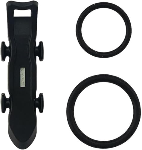 2 Black Different Rubber Rings Magnetic Fishing Hook Keeper Black Fishing Baits Holder Fishing Hook Secure Keeper Holder with Hooks Terminal Tackle and Accessories