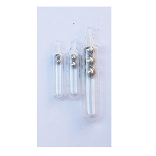 YYST 50 Worm Jig Fishing Lure Glass Rattles Insert Tube Rattles Shake Attract Fly Tie Tying (50 Pcs, 4mm * 16mm)
