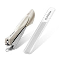 MR.GREEN Slanted Edge Nail Cutting Clippers Cuticle Nippers Tool Stainless Steel Dead Skin Oblique Tip Trimmer Manicure Scissors (Mr-1115+Glass File) - color: Mr-1115 + Glass File