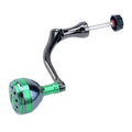 Crapyt Fishing Reel Handle Fishing Wheel Grasp Spinning Crank Handle Arm Grip Part Knob Tackle Wheel Ball Shake Rotary Knob - size: Large, style: Green