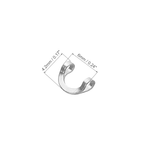 PATIKIL Fishing Spinner Clevis, Easy Spin U-Shaped Brass Links for Lure Fishing Spoon Spinnerbait Inline Parts Accessory - color: Silver Tone, size: 0.24"