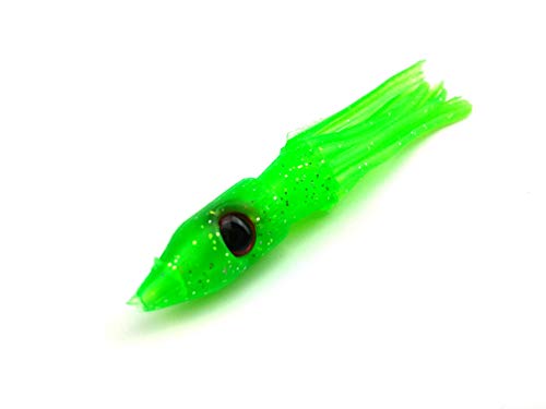 SquidNation Slammer Rubber Bullets Lures 10 Pack 3.50" for Sm & M Ballyhoo Tuna Lures by Squid Nation - color: Green-32