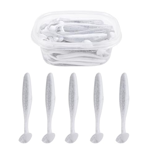 Paddle Tail Swimbaits FS/RE-10 | for Bass Fishing,14 Colors ,Fishing Lures with Flash Blade,Freshwater Saltwater ,Bass Bait,for Trout Catfish Pike - color: Color C, size: 9cm,50pcs