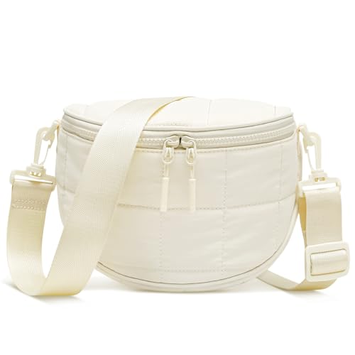 KKXIU Crossbody Sling Bag for Women Trendy Fanny Pack Vegan Leather Chest Bag | Trendy - color: 3-beige