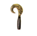 Yamamoto 5" Single Tail Grub Soft Plastic Fishing Angling Swimbait Lures with Tail-Curling Action - 20 Pack - color: CINNAMON W/ LARGE BLACK FLAKE (20 PACK), size: 5" SUPER GRUB