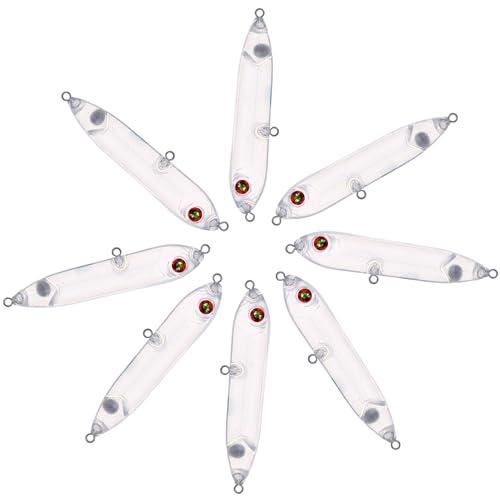 20pcs/25pcs Fishing Blanks Lures Kit Fishing Topwater Unpainted Swimbait Unpainted Crankbaits Hard Baits DIY Lure for Bass Salmon Trout Saltwater and Freshwater - color: 20PCS 4.13″/0.37oz