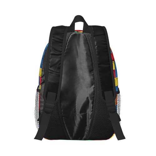 Block Funny Game Colorful Backpack For Teenage Girls And Boys Cute Kids Backpacks Children School Bag - color: Block Funny Game Colorful