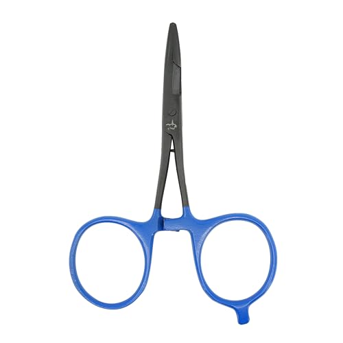 Kingfisher Fishing Accessory Fly Fishing Fat Finger Scissor Clamp for Fly Fishing Hook Removal, Straight - color: Blue