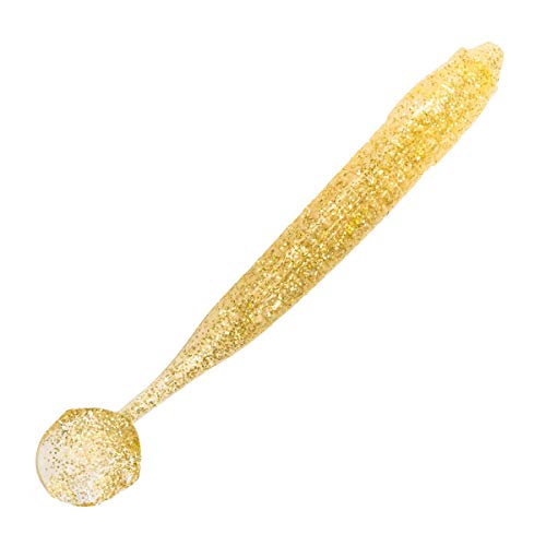 Charlie's Worms Artificial Fishing Bait, Super Big Dipper, Freshwater Saltwater Bass Fishing Lures Scented Soft Baits 5pk - color: Gold Rush