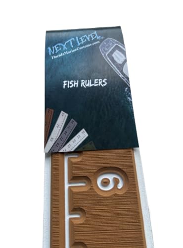 Next Level Inc. | Fish Ruler | SeaDek | 36 inch Fish Measurement Tool | Perfect for Boats and Kayaks | Mocha/White - color: Mocha/White